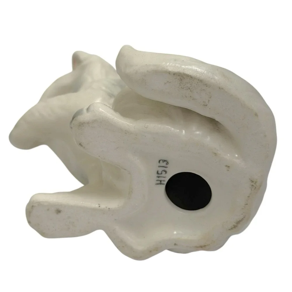 Vintage Lefton H1513 White Gray Persian Kitten Cat‎ Figurine Porcelain Japan